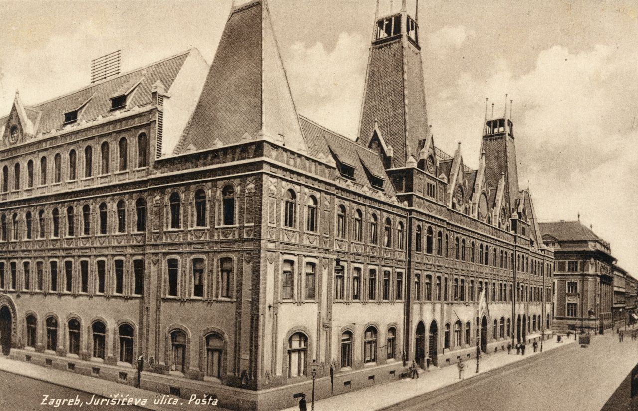 Zgrada pošte, Jurišićeva ulica, oko 1925. godine